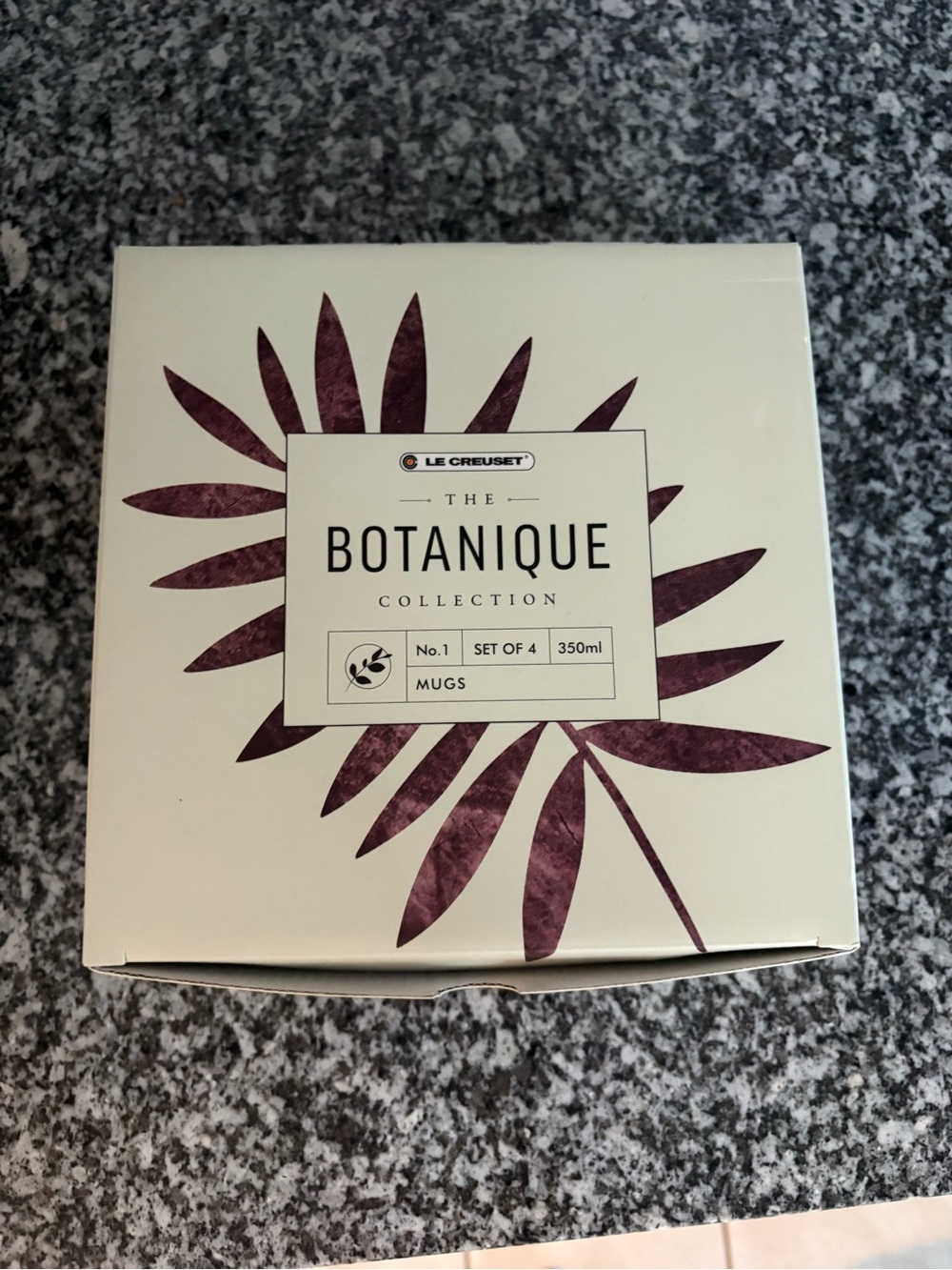 NWT Le Creuset Botanique Set of 4 Mugs